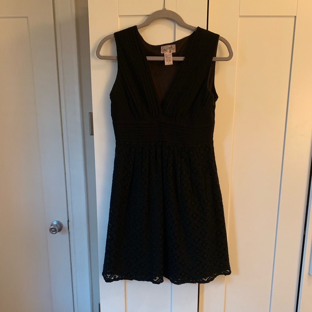 Paraella V-Neck Black lace dress